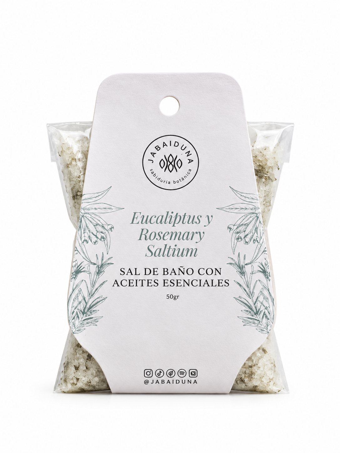 Mini Sal de Baño Eucaliptus y  Rosemary  Saltium 50gr